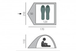 Палатка Arten Walk 2 синяя