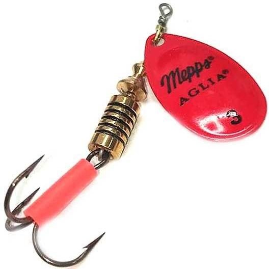 Блесна вращающаяся MEPPS Aglia Fluo №2 Red 4.5г 62024