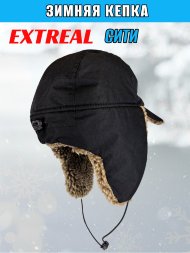 Кепка зимняя EXTREAL Сити барашек корич./мембр. черн. р.XL