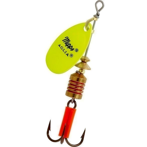 Блесна вращающаяся MEPPS Aglia Fluo №3 Chartreuse 6.5г