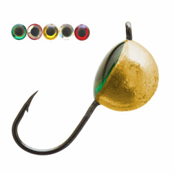 Мормышка вольфрамовая Lumicom Полусфера с глазом d4.0 золото 10шт